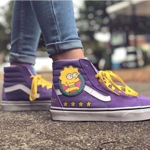 🎷 💜VANS The Simpsons Lisa 4 Prez Sk8-Hi Ltd. Ed. Purple sneakers Shoes s…